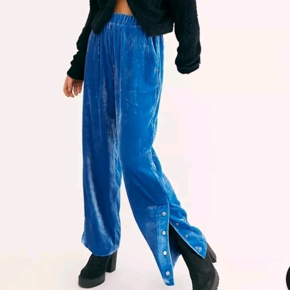 Scotch & Soda Blue Track Pants with Relaxed Fit and Elastic Waistband